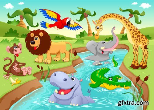 Animals and landscapes for children's books,25 x EPS Animals and landscapes for children's books,25 x EPS