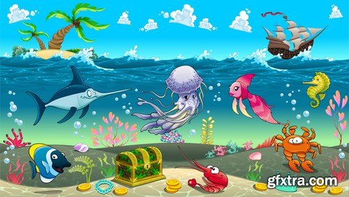Animals and landscapes for children's books,25 x EPS Animals and landscapes for children's books,25 x EPS