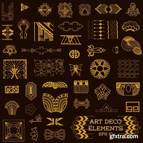 Collection of various decorative elements 25 Eps