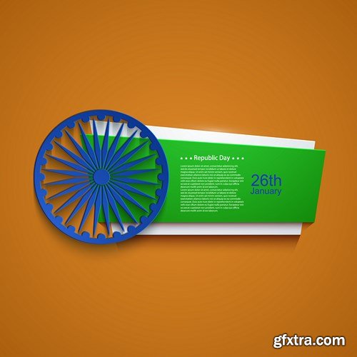 Republic Day of India - 26th of January, 25xEPS