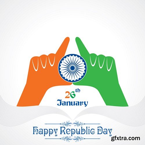 Republic Day of India - 26th of January, 25xEPS