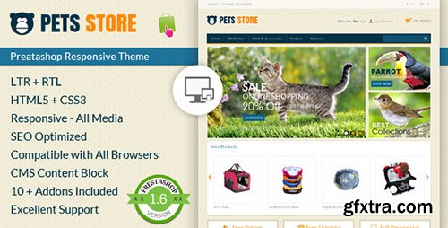 ThemeForest - Pet Store - Prestashop Responsive Theme