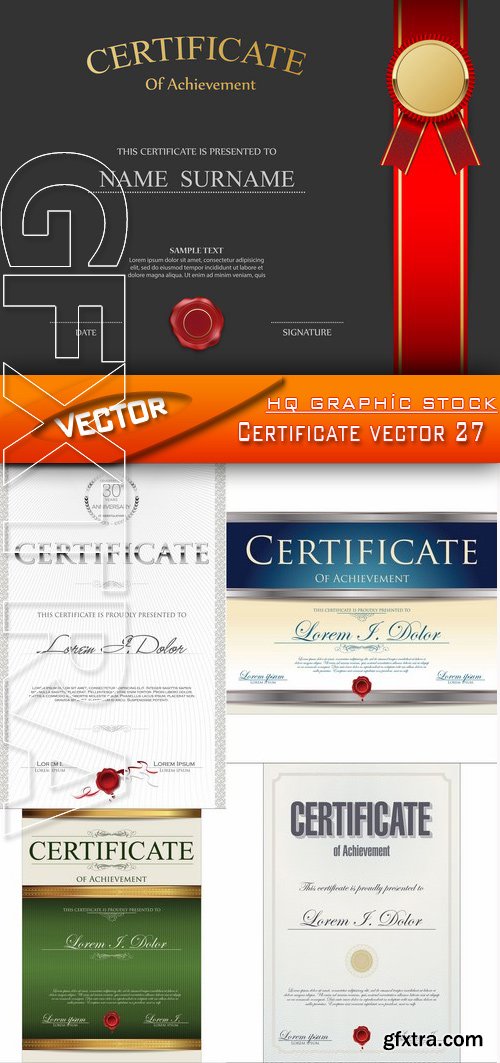 Stock Vector - Certificate vector 27