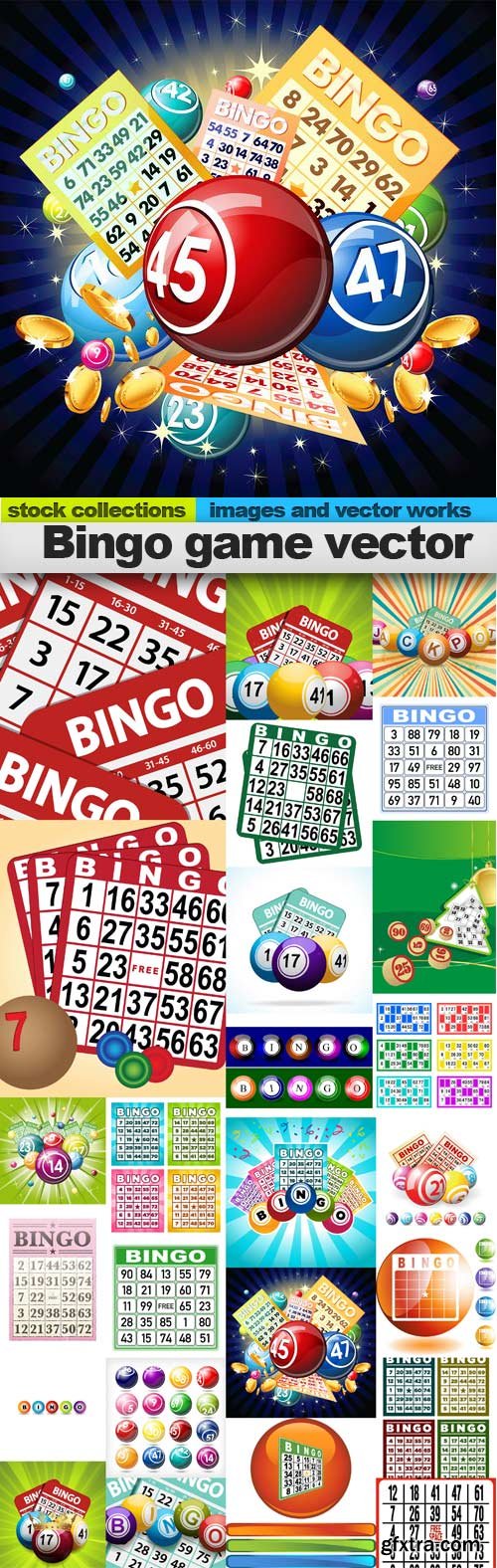 Bingo game vector,25 x EPS