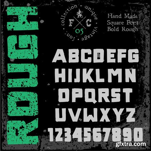 Stock Vector - Handmade Retro Font Pack, 25EPS