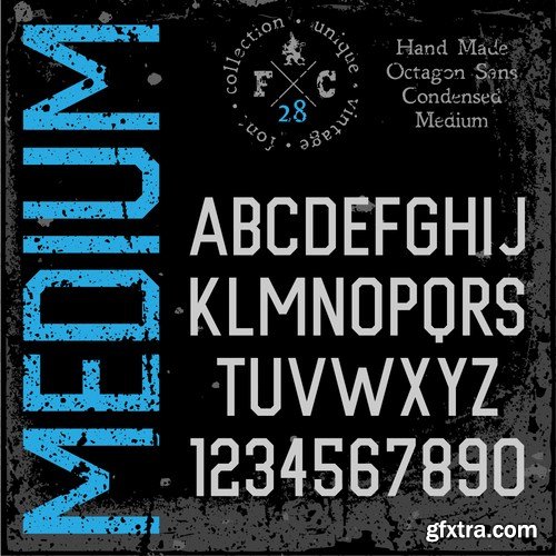 Stock Vector - Handmade Retro Font Pack, 25EPS