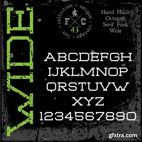 Stock Vector - Handmade Retro Font Pack, 25EPS