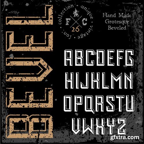 Stock Vector - Handmade Retro Font Pack, 25EPS