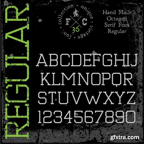 Stock Vector - Handmade Retro Font Pack, 25EPS