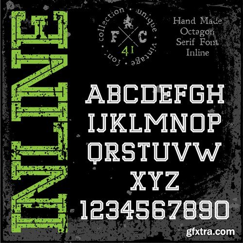 Stock Vector - Handmade Retro Font Pack, 25EPS