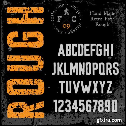 Stock Vector - Handmade Retro Font Pack, 25EPS