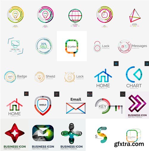 Logos, Icons &amp; Design Elements - MEGA Vector Collection, 25xEPS