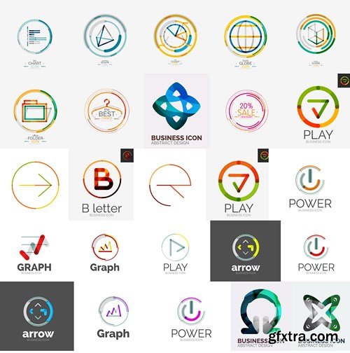 Logos, Icons &amp; Design Elements - MEGA Vector Collection, 25xEPS