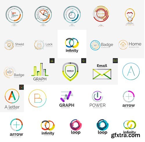 Logos, Icons &amp; Design Elements - MEGA Vector Collection, 25xEPS