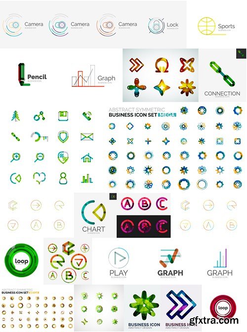 Logos, Icons &amp; Design Elements - MEGA Vector Collection, 25xEPS