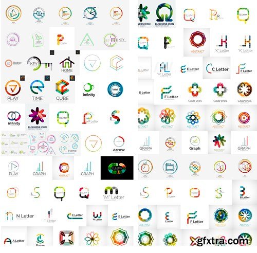 Logos, Icons &amp; Design Elements - MEGA Vector Collection, 25xEPS