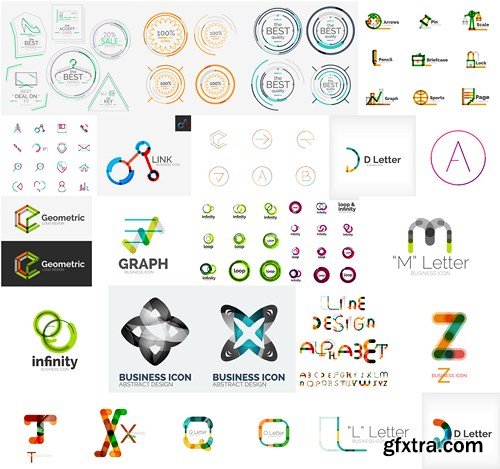 Logos, Icons &amp; Design Elements - MEGA Vector Collection, 25xEPS
