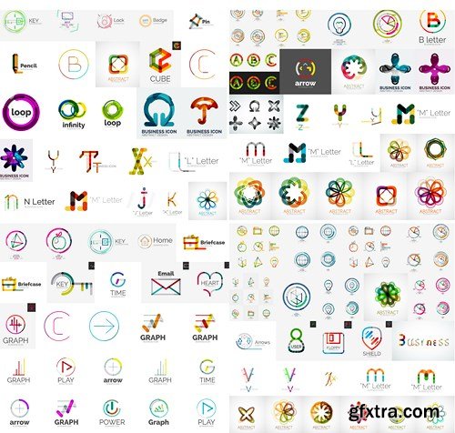 Logos, Icons &amp; Design Elements - MEGA Vector Collection, 25xEPS
