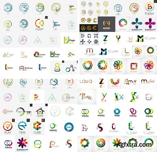 Logos, Icons &amp; Design Elements - MEGA Vector Collection, 25xEPS