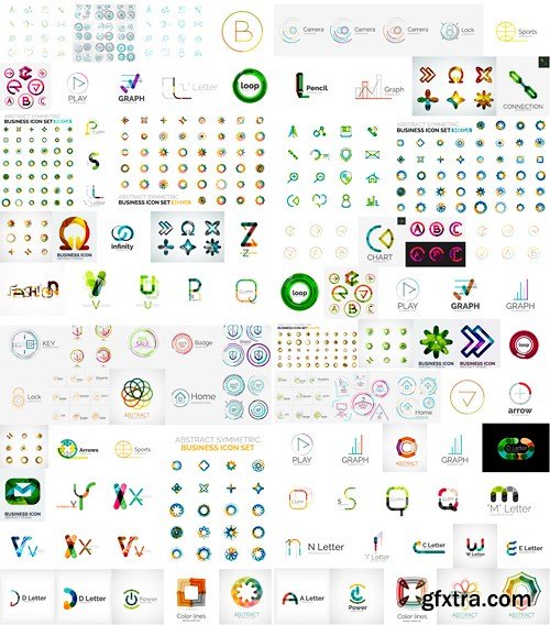 Logos, Icons &amp; Design Elements - MEGA Vector Collection, 25xEPS
