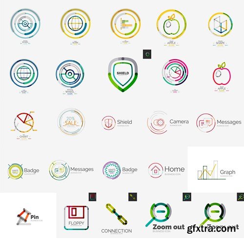 Logos, Icons &amp; Design Elements - MEGA Vector Collection, 25xEPS