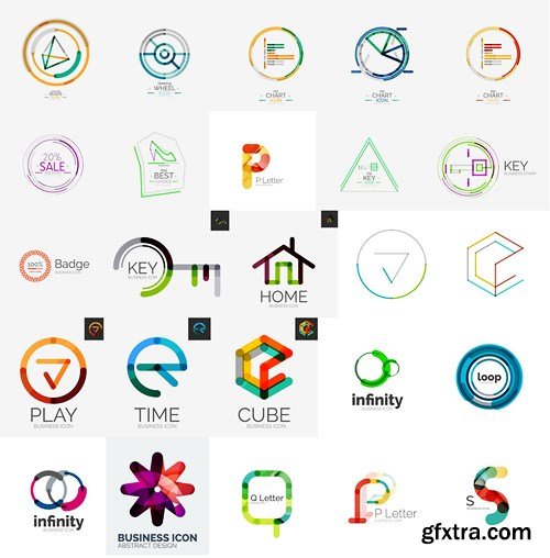 Logos, Icons &amp; Design Elements - MEGA Vector Collection, 25xEPS
