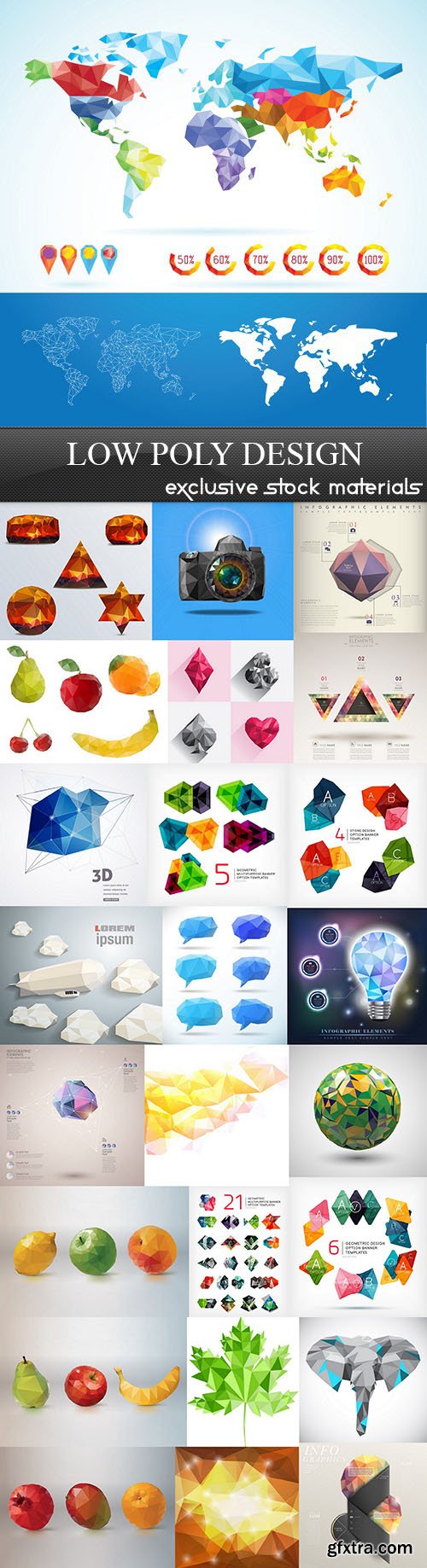 Low Poly Design 25xEPS