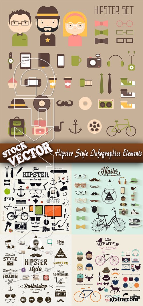 Stock Vector - Hipster Style Infographics Elements