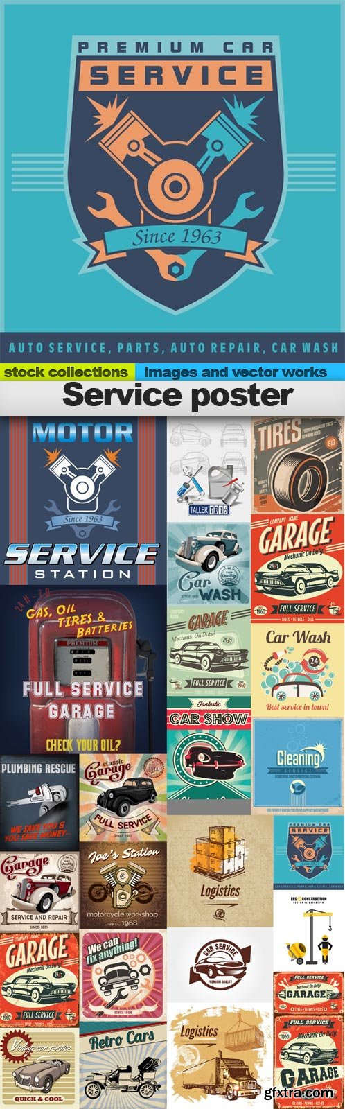 Service poster,25 x EPS Service poster,25 x EPS