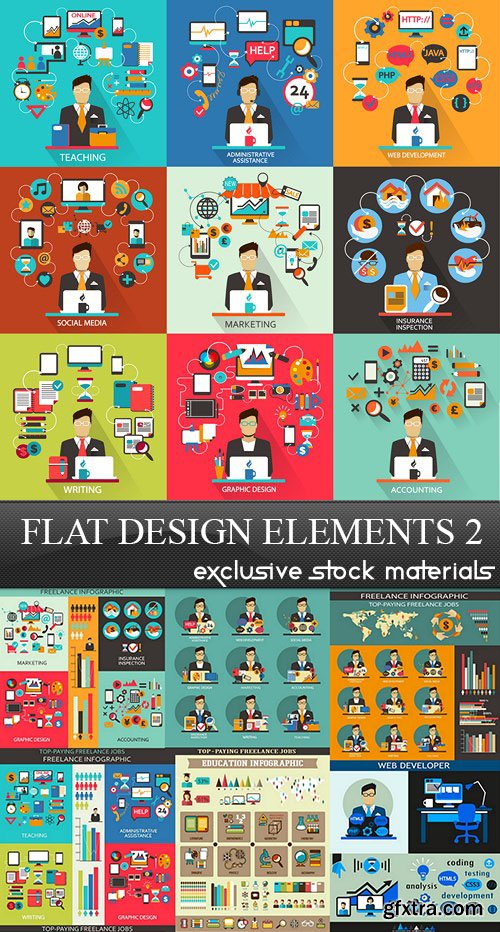 Flat Design Collection 2, 25xEPS