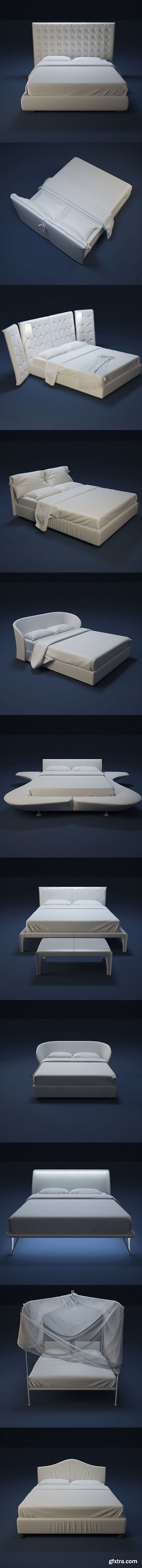 Flou.it - 3D Bed Models Collection