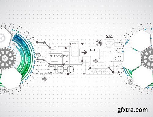 Abstract Background With Technological Elements - 2, 25xEPS