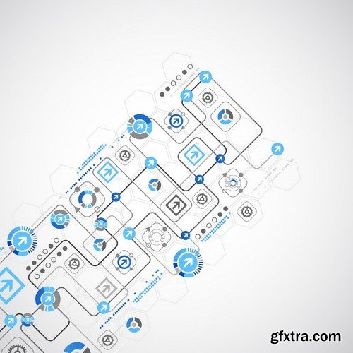 Abstract Background With Technological Elements - 2, 25xEPS