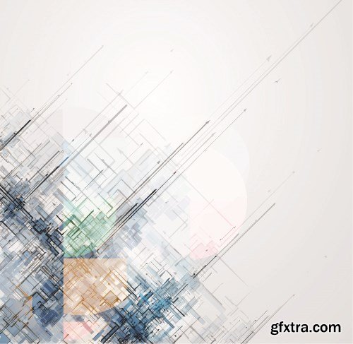 Abstract Background With Technological Elements - 2, 25xEPS