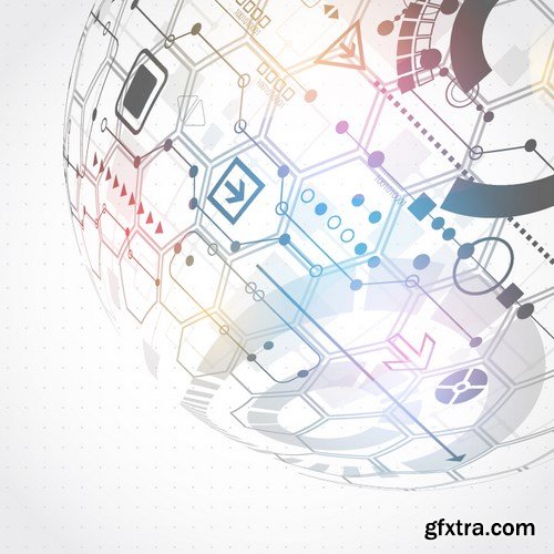 Abstract Background With Technological Elements - 2, 25xEPS