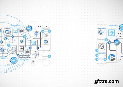 Abstract Background With Technological Elements - 2, 25xEPS