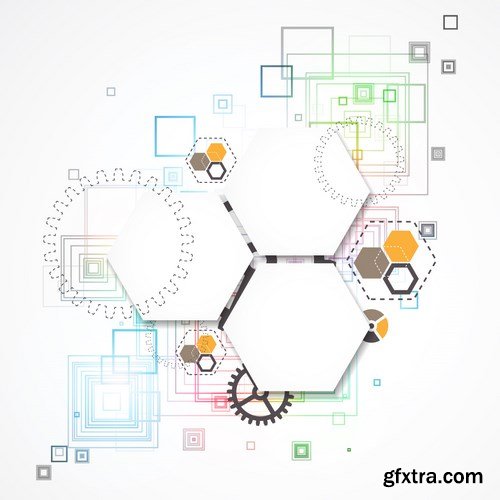 Abstract Background With Technological Elements - 2, 25xEPS