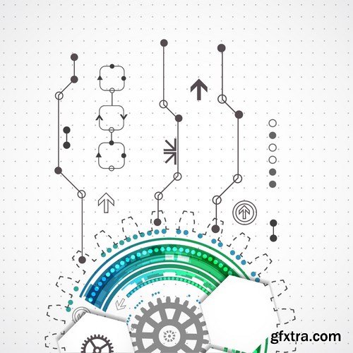 Abstract Background With Technological Elements - 2, 25xEPS