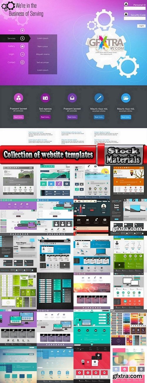 Collection of Website Templates #6, 25xEPS