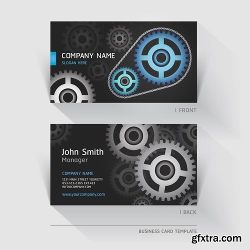 Collection of business cards templates #9-25 Eps