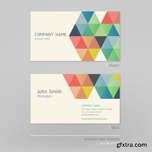 Collection of business cards templates #9-25 Eps