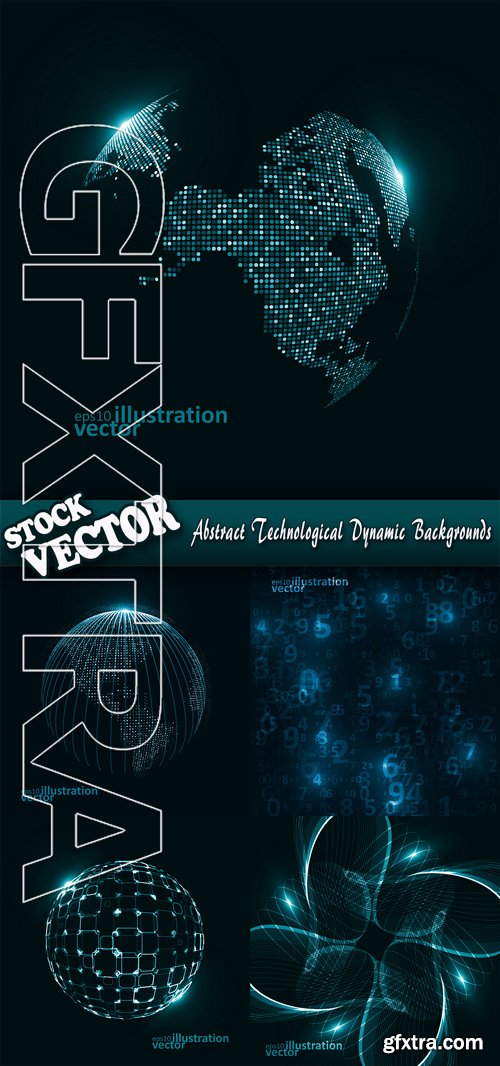 Stock Vector - Abstract Technological Dynamic Backgrounds
