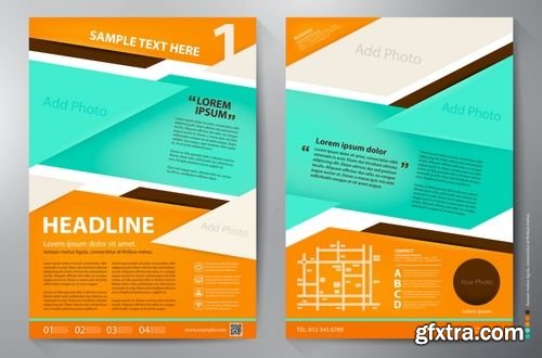 Brochure Design A4 Vector Template