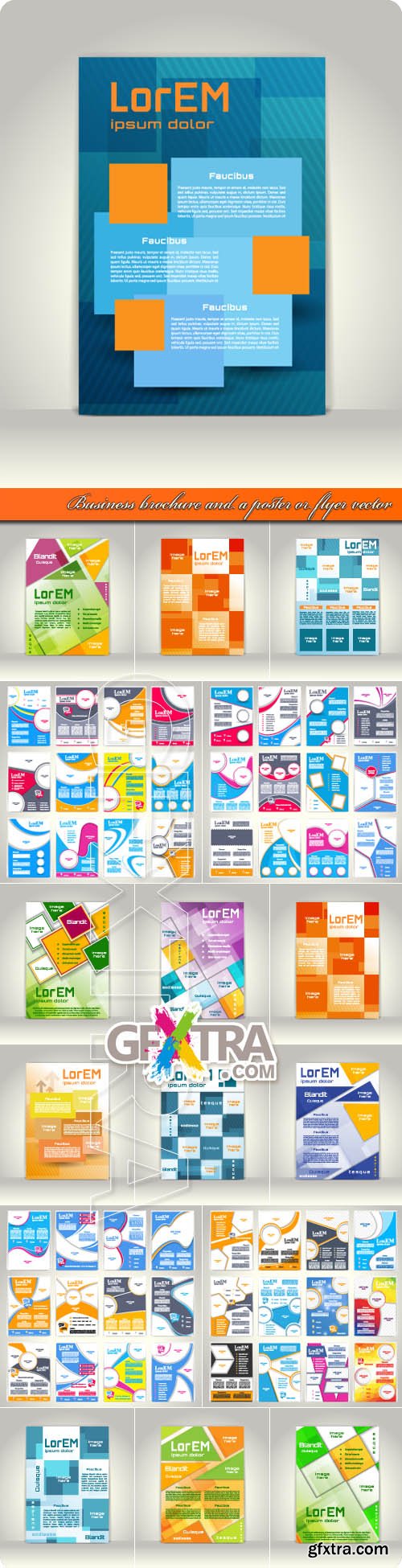 Business brochure and poster or flyer vector