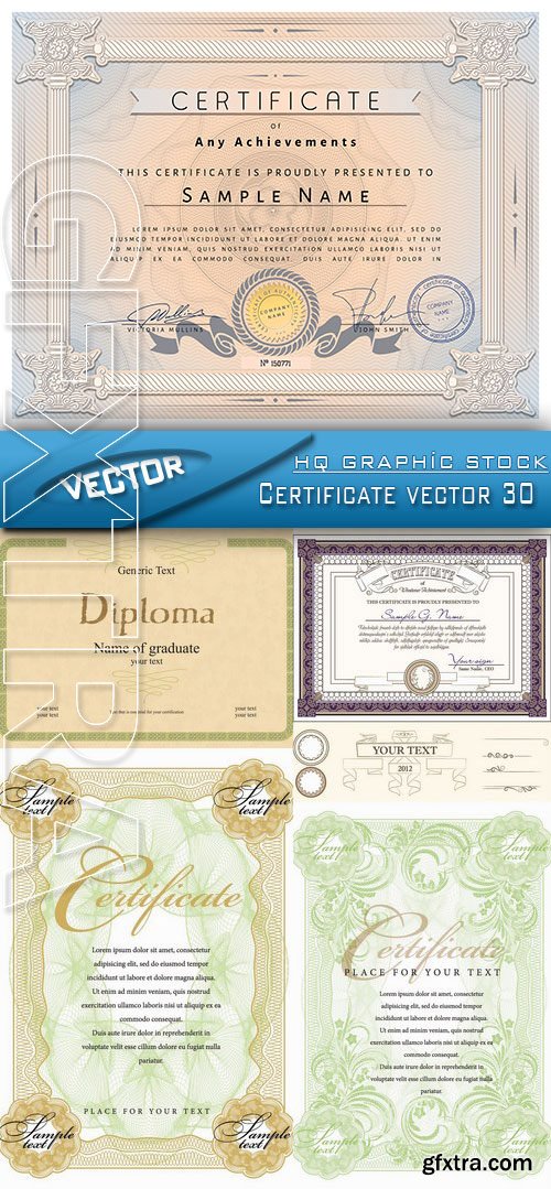 Stock Vector - Certificate vector 30