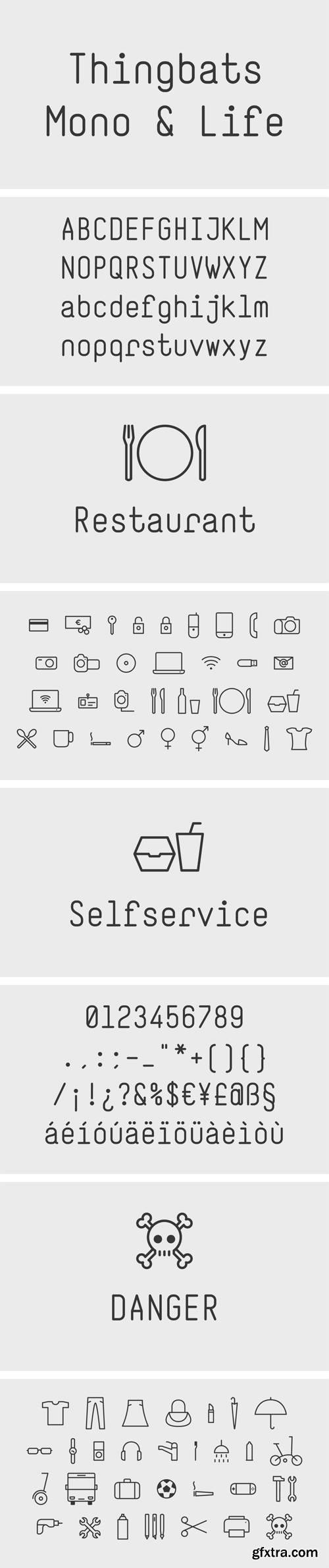 Thingbats Mono Font Thingbats Mono Font