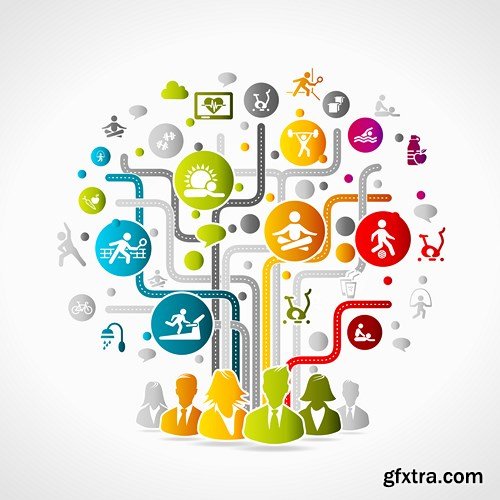 Social Concept - Vector Design Elements, 25xEPS