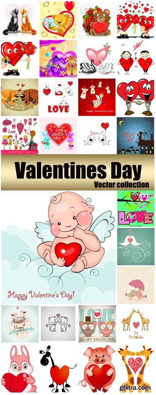 Valentine's Day Romantic Backgrounds, Hearts #32, 29xEPS