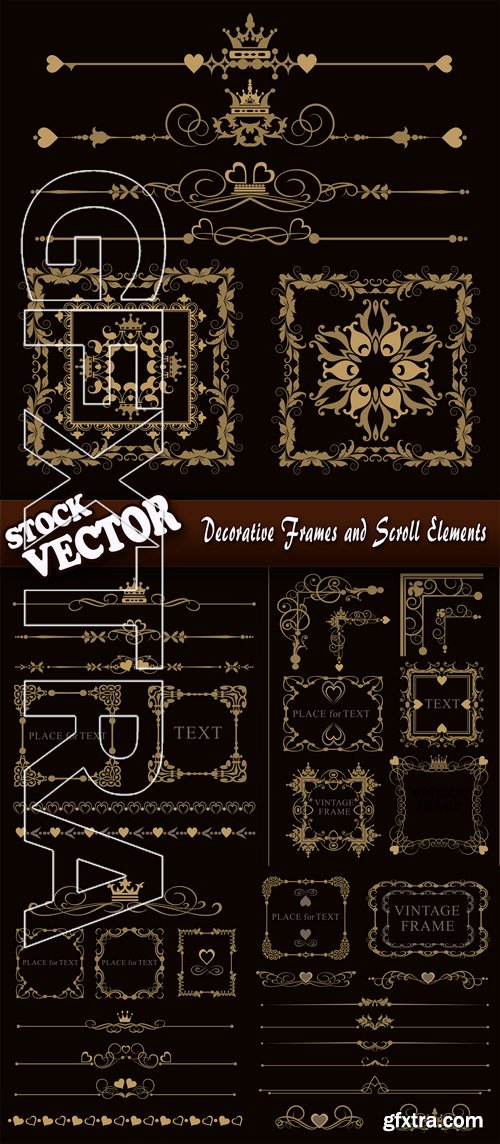 Stock Vector - Decorative Frames and Scroll Elements