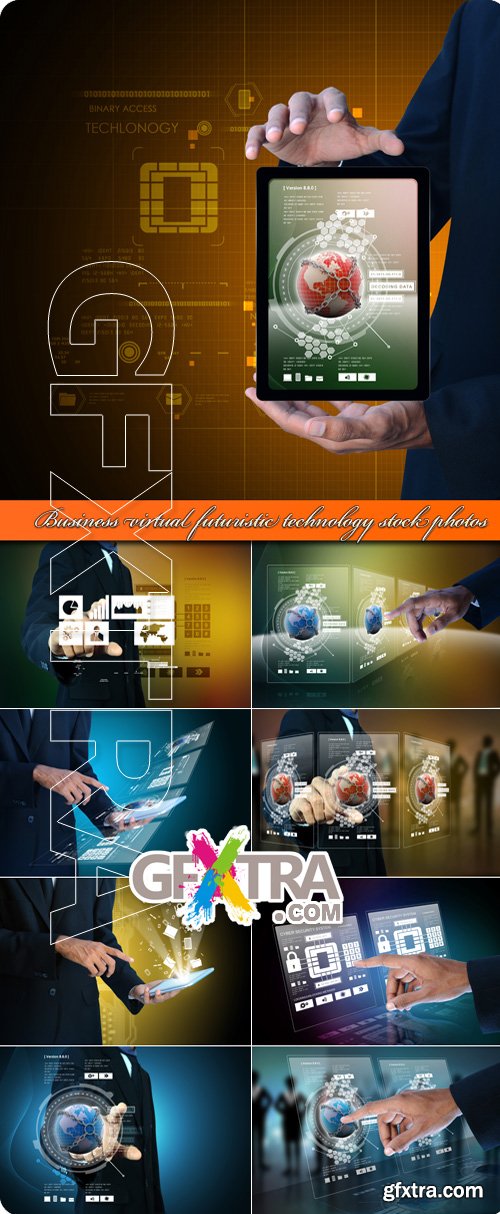 Business virtual futuristic technology stock photo